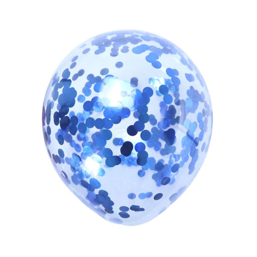 Picture of CLEAR LATEX BLUE CONFETTI BALLOONS 11 INCH - SINGLES